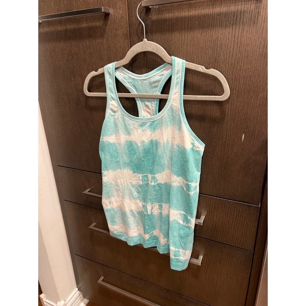 Lululemon Swiftly Tech Racerback Tank in a blue tie-dye 6